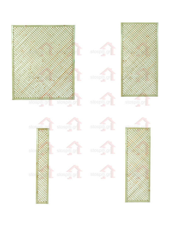 Garden Trellis Diamond Arch (2x2) Made of Wood with Rhombus Grid in Beige Colour 120x180cm