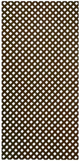 Trellis De Grădină Privat Din Plastic Cu Design În Grilă Rombul Maro 100x200cm