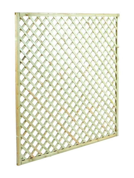 Garden Trellis Diagonal (6x6) Wood with Rhombus Grid in Beige Colour 60x180cm