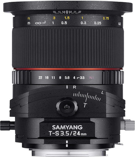 Samyang Full Frame Φωτογραφικός Φακός T-S 24mm f/3.5 ED AS UMC Wide Angle / Tilt-Shift για Sony E Mount Μαύρος