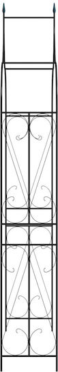 Arcadă De Grădină Din Metal Negru 120x38x258cm