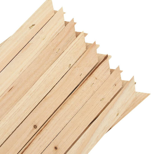 Foldable Wooden Garden Trellises with Rhombus Grid Design in Beige Colour 180x30cm 5 Pieces