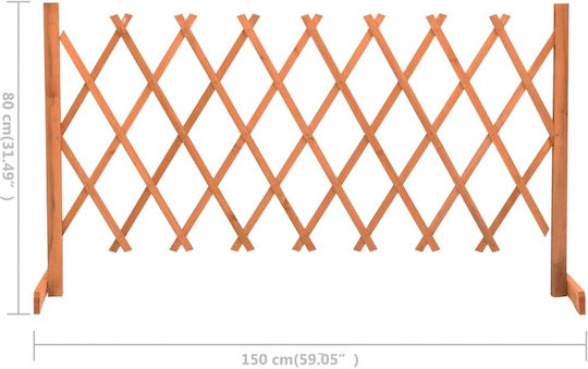 Wood Foldable Trellis Orange 150x150cm