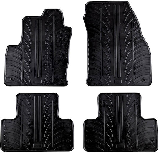 Gledring Satz Vorder- und Hintermatten 4Stück aus Gummi für Land Rover Range Rover Evoque 2011-2019 Schwarz