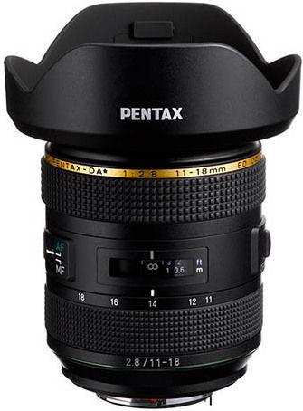 Pentax Crop Φωτογραφικός Φακός HD DA* 11-18mm f/2 8 ED DC AW Ultra-Wide Zoom για Pentax K Mount Μαύρος