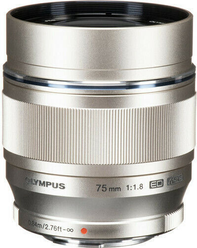 Olympus Crop Φωτογραφικός Φακός M.Zuiko ED 75mm f/1.8 Σταθερός για Micro Four Thirds (MFT) Mount Ασημί