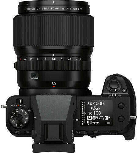 Fujifilm Medium Format Φωτογραφικός Φακός Fujinon GF 80mm f/1.7 R WR Σταθερός για Fujifilm G Mount Μαύρος