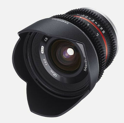 Samyang Crop Φωτογραφικός Φακός 12mm T2.2 VDSLR NCS CS Wide Angle για Micro Four Thirds (MFT) Mount Black