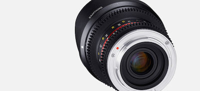 Samyang Crop Φωτογραφικός Φακός 12mm T2.2 VDSLR NCS CS Wide Angle για Micro Four Thirds (MFT) Mount Black