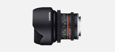 Samyang Crop Φωτογραφικός Φακός 12mm T2.2 VDSLR NCS CS Wide Angle για Micro Four Thirds (MFT) Mount Black