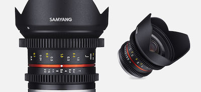 Samyang Crop Φωτογραφικός Φακός 12mm T2.2 VDSLR NCS CS Wide Angle για Micro Four Thirds (MFT) Mount Black
