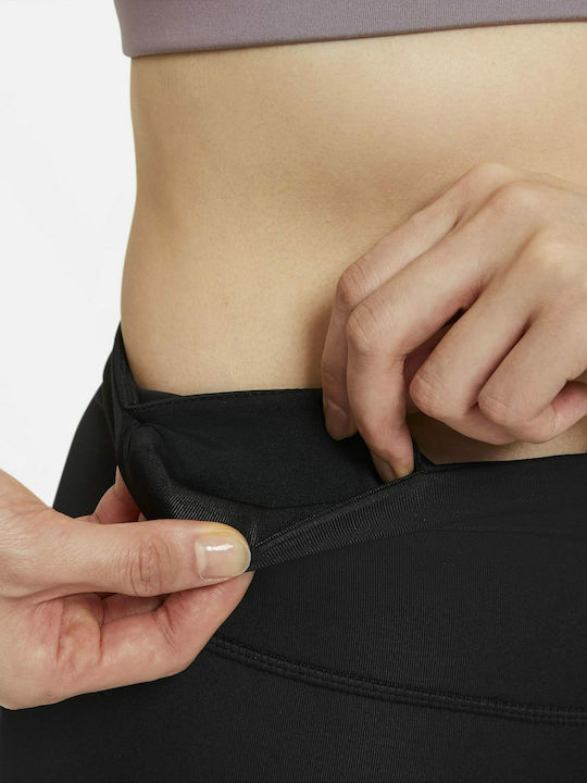 Dri-Fit Epic Faster Running Γυναικείο Cropped Κολάν Μαύρο