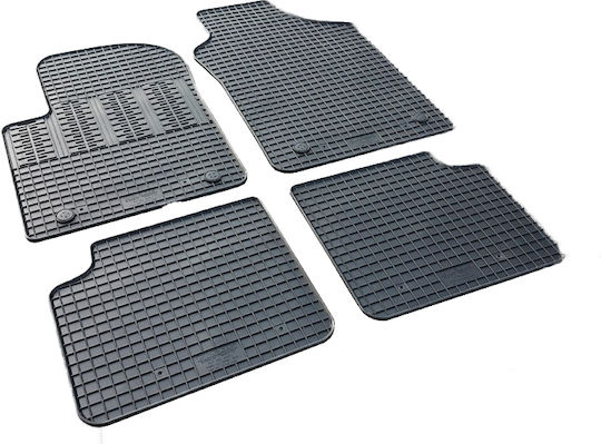 Cik Set of Front and Rear Mats 4pcs for Fiat 500 2008+ Black