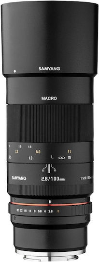 Samyang Full Frame Camera Lens 100mm f/2.8 ED UMC Telephoto / Macro for Sony E Mount Black