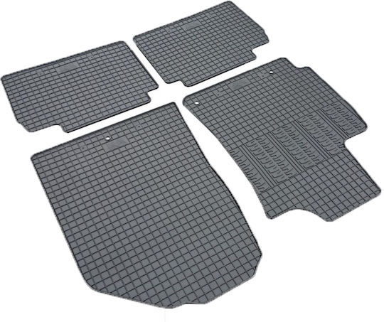 Cik Set of Front and Rear Mats 4pcs for Hyundai Elantra 2016-2020 Black