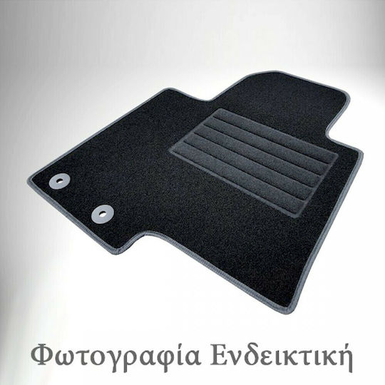 Cik Set of Front and Rear Mats 4pcs for Hyundai IONIQ 2016-2019 Black