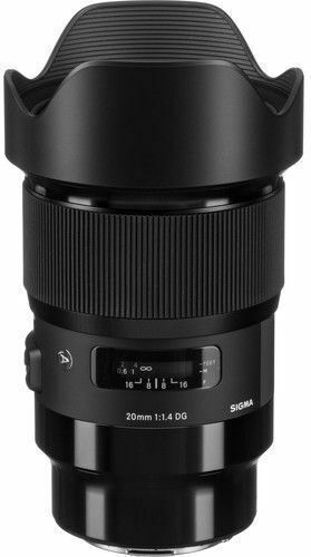 Sigma Пълен кадър Фотообектив 20mm f/1.4 DG HSM Art Широк ъгъл за Лайка Л Монтаж Черен