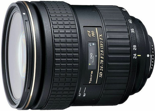 Tokina Full Frame Φωτογραφικός Φακός AT-X 24-70mm f/2.8 PRO FX Standard Zoom για Canon EF Mount Μαύρος