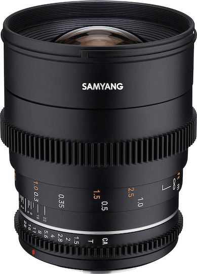Samyang Cadru complet Obiectiv Foto 24mm T1.5 VDSLR MK2 Cine Fix pentru Montura Fujifilm X Black