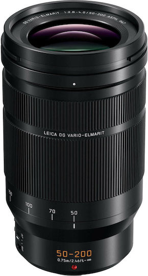 Panasonic Crop Φωτογραφικός Φακός Leica DG Vario-Elmarit 50-200mm f/2.8-4 ASPH POWER Telephoto / Tele Zoom για Micro Four Thirds (MFT) Mount Μαύρος