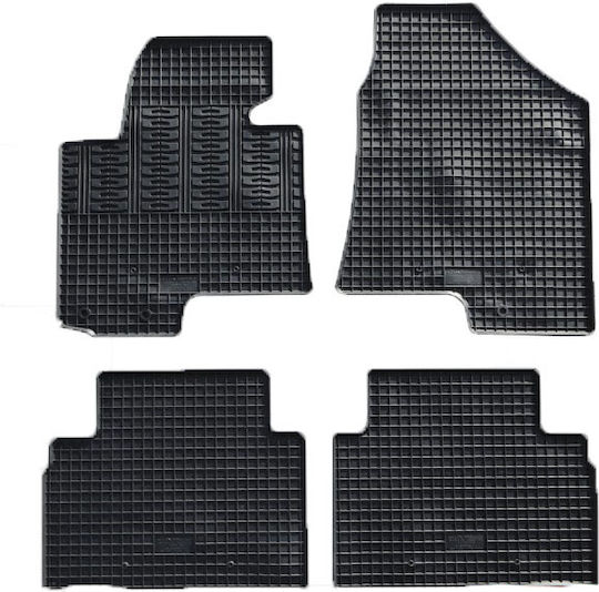 Cik Set of Front and Rear Mats 4pcs for Kia Sportage Hyundai iX35 Black