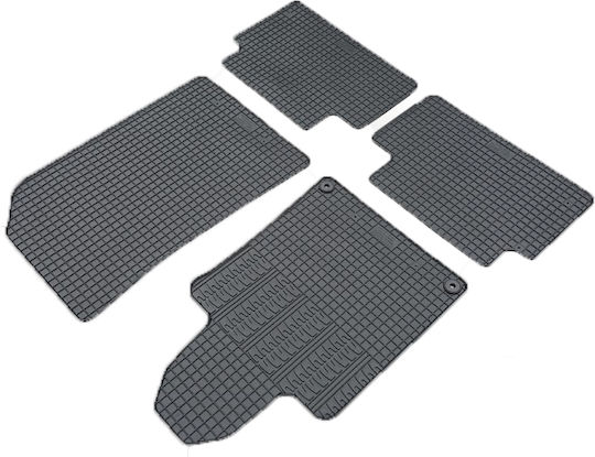 Cik Set of Front and Rear Mats 4pcs for Peugeot 508 2011-2018 Black