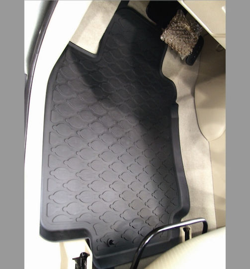 Auto Gs Set of Front and Rear Mats 4pcs Tray Type for Nissan Tiida Black