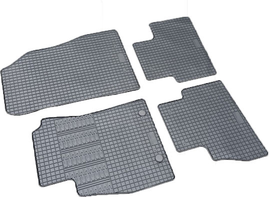 Cik Set of Front and Rear Mats 4pcs for Nissan Juke 2010-2019 Black