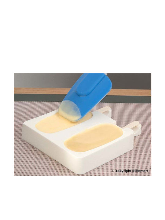 Silikomart Classic GEL01 Φόρμα Ζαχαροπλαστικής Παγωτού/Γρανίτας από Σιλικόνη 2 Θέσεων 9.3x4.9x2.5εκ.