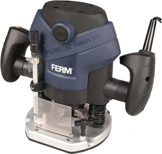 Ferm Plunge Router 1300W cu Control al Vitezei și cu Sistem de Aspirație