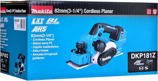 Makita DKP181Z Πλάνη 18V Χωρίς Καρβουνάκια (Brushless) Solo με Σύστημα Αναρρόφησης