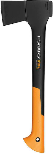 Fiskars S X10 Axt Zerkleinerung Länge 44.5cm und Gewicht 1000gr mit Fiberglasgriff