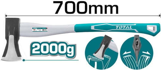 Total THT79806D Hammer Axe Tearing with Plastic Handle Length 90cm and Weight 2700gr with Plastic Handle