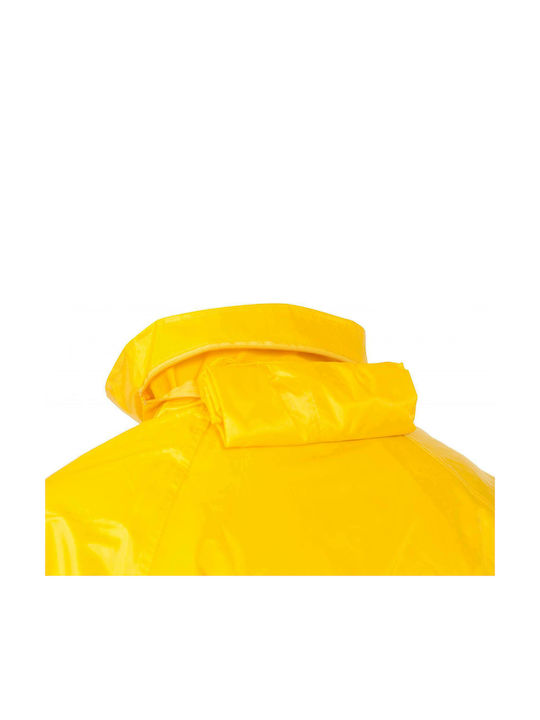 Palltex Poseidon Impermeabil Trenci de Lucru Nicherada PVC Galben cu Glugă Detașabilă PAL-200000