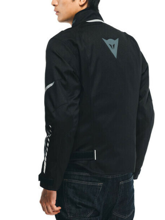 Dainese Veloce D-Dry Winter Men's Motorcycle Jacket Cordura Waterproof Black/Charcoal-Gray/White