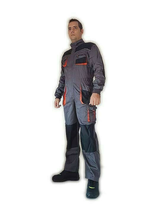 Ergo Canvas Work Coveralls Full Body Cotton Gray