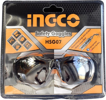 Ingco Welding Glasses Optical Field 170x170mm Black