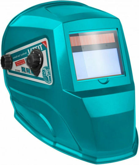 Total Electronic Welding Helmet Optical Field 100x67mm Panoramic Green