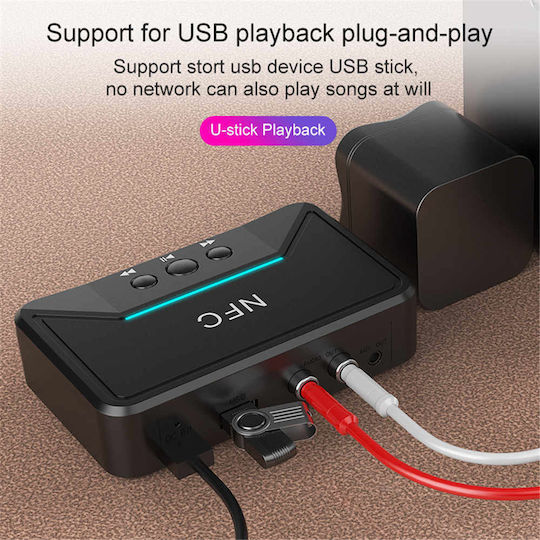 BT200 Bluetooth 5 Receiver with 3.5mm Jack Output and NFC