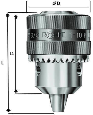 Rohm 072800 Τσοκ με Κλειδί Μεταλλικό B16 1,5-13mm