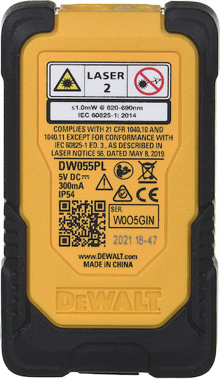 DEWALT Laser Distance Meter DW055PL with Range up to 16m