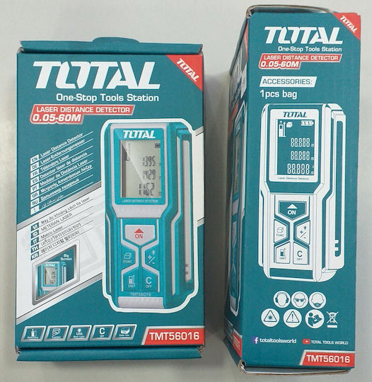 Total Laser Distance Meter TMT56016 cu Capacitate de Măsurare până la 60m