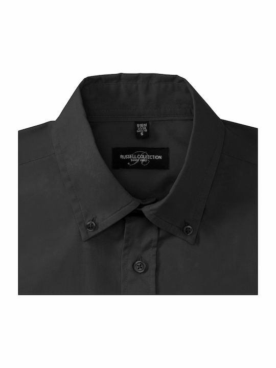 Long Sleeve Shirt In Regular Fit Black / Black