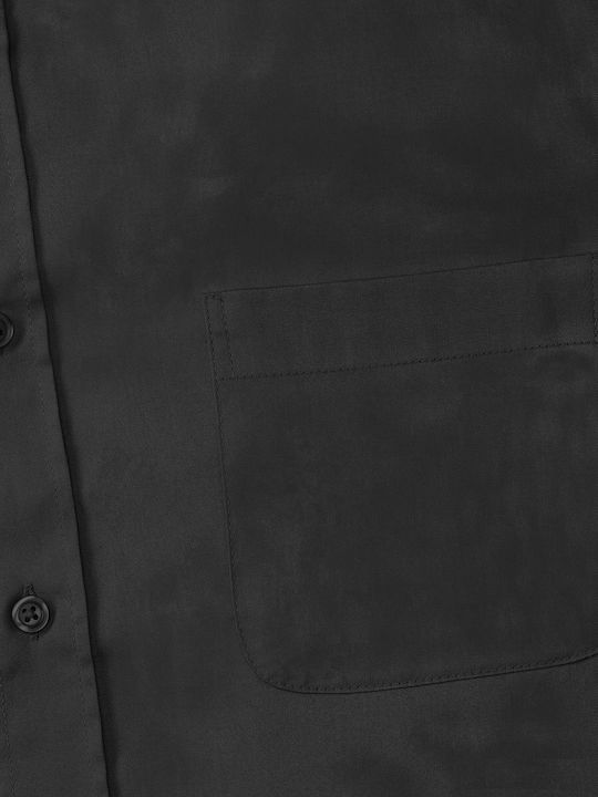 Long Sleeve Shirt In Regular Fit Black / Black