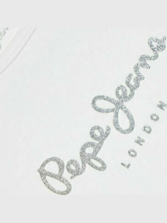Kids' Shirt Long Sleeve White HANA GLITTER