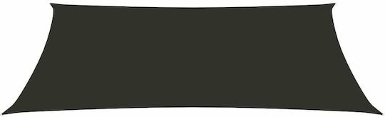 vidaXL Rectangular Shade Sail Black With Hoop & with PU Coating 3x6m