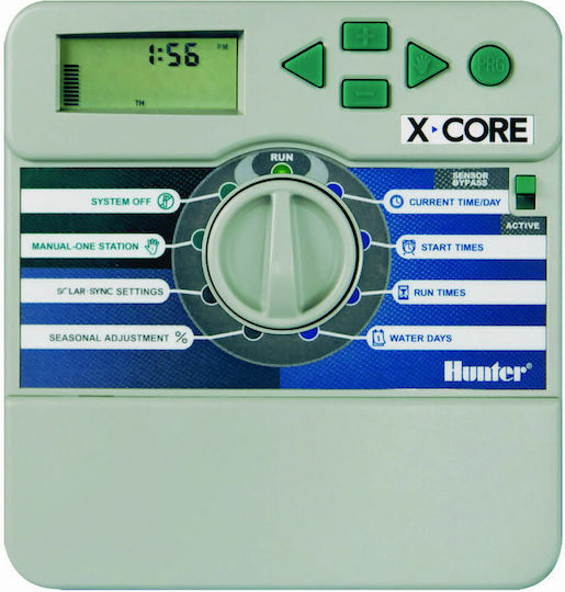 Hunter Industries X-Core 6 Програматор За Поливане За Стенен Монтаж Електрически 6 Зони