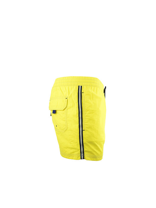 Scuola Nautica Italiana Herren Badebekleidung Shorts Gelb Gestreift