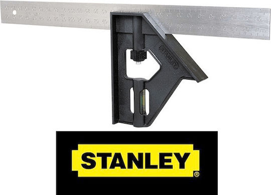 Stanley Γωνιόμετρο Μαραγκών Μεταλλικό Μήκους 30εκ. με Αλφάδι