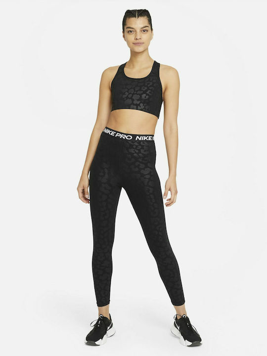 Dri-FIT Pro Swoosh Γυναικείο Αθλητικό Μπουστάκι Μαύρο με Επένδυση